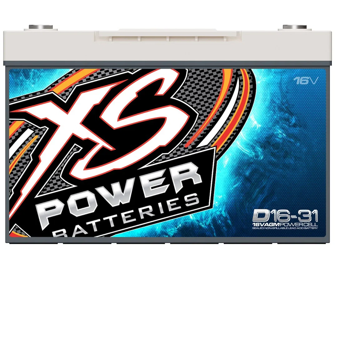 D16-31 – XS BATTERIES Battery, Group 31 AGM Absorbed Glass Mat 16 Volt 5000 Max Amps M6 Threaded Stud Top Terminal 12...